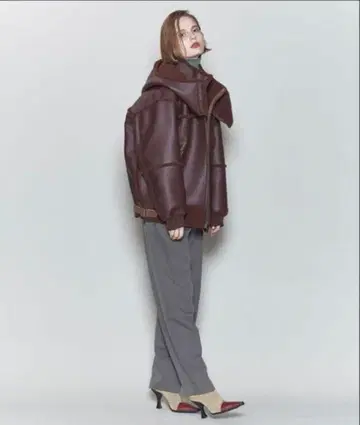 6 로쿠 가죽 보아 자켓 MA-1