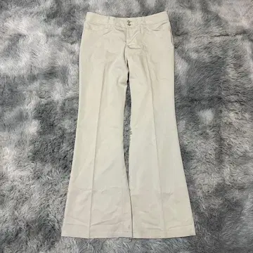 [ MICHEL KLEIN ] 플레어 팬츠 화이트 베이지 L 사이즈
