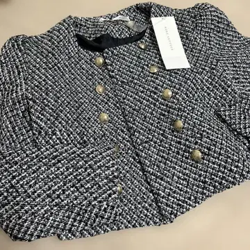 더블 버튼 트위드 자켓 [K1293] 아우터 고베 레터스 미사용 새상품