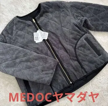 MEDOC 그레이 퀼팅 자켓 블랙