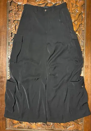 HARE 블랙 와이드 팬츠 더블 포켓 M 사이즈