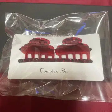 [미사용 새상품] Complex Biz 돔 클립 보석 레드 2개 세트