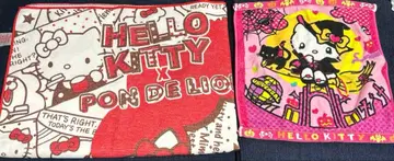 헬로키티 폰 데 라이온 USJ 타월 담요 미스터도넛 2점 세트