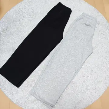 UNIQLO : C 맨투맨 와이드 팬츠 S 블랙 & 그레이