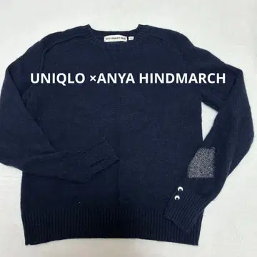 UNIQLO 캐시미어 크루넥 스웨터 네이비 M 사이즈 캐시미어 100%