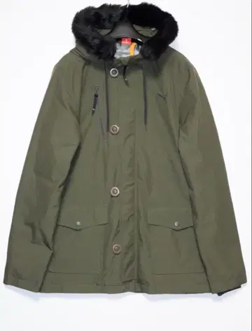 Puma 올리브 그린 퍼 다운 자켓