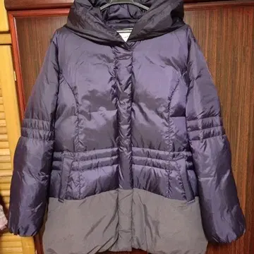 CROCODILE 후드 부착 퍼플 다운 자켓 LL