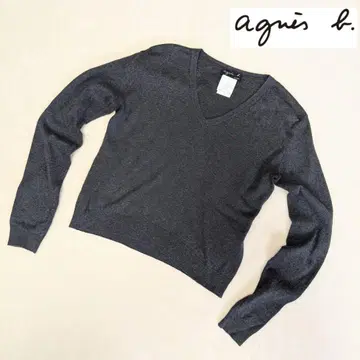agnes b. 에네스베 프랑스제 얇은 소재 V넥 니트 사이즈 3
