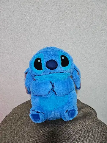 스티치 봉제 인형 약 35cm 파랑