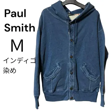 레어 새상품급 Paul Smith M 인디고 염색 후드티 폴스미스