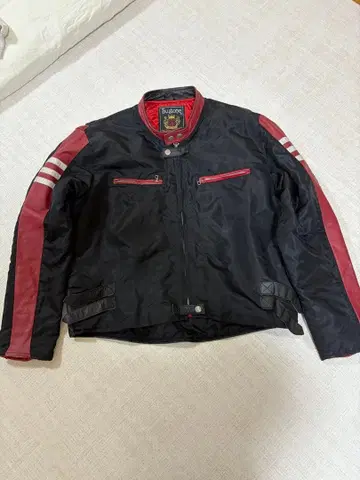 SILVER STONE 라이더 자켓 나일론 가죽 빈티지