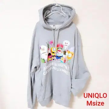 UNIQLO 스펀지밥 그레이 후드티