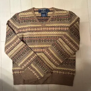 POLO SPORT M 사이즈 기하학 패턴 스웨터