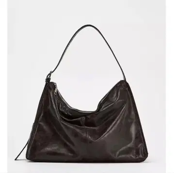 [ ZARA ] 메탈 아이렛 소프트 맥시 버킷 백