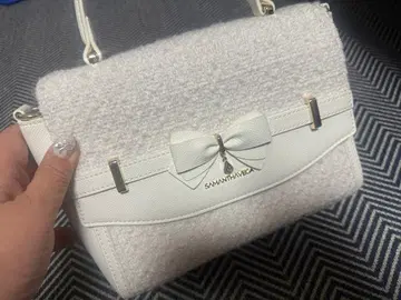 SAMANTHAVEGA 화이트 리본 핸드백