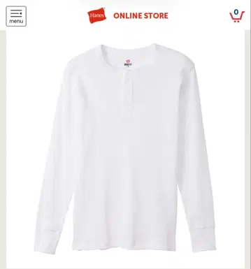 헤인즈 BEEFY 써멀 헨리넥 롱 슬리브 4장 세트