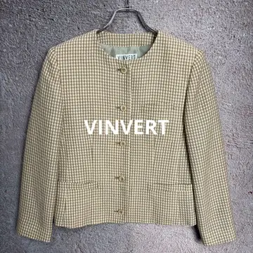 VINVERT 노카라 자켓 100% 울