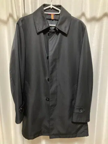 블랙 스텐카라 코트 백 벨트 포함