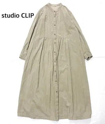 [ 새상품급 ] 스튜디오 클립 밴드 카라 코듀로이 셔츠 원피스 긴팔