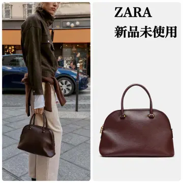 완판템 ZARA 더블 핸들 시티 백 택 포함 새상품 보르도