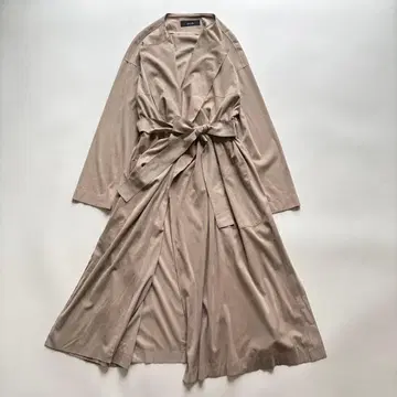 [ 알아바일 ] 롱 벨티드 코트 브라운 계열 2 긴팔 베이지