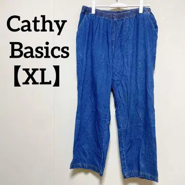 Cathy Basics [ XL ] 데님 팬츠 허리밴딩