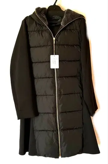 MEDOC 후드 부착 롱 다운 자켓 차콜 그레이