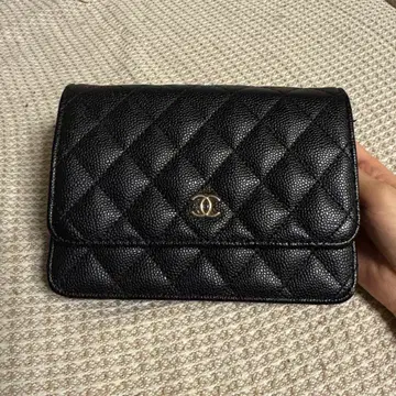 블랙 가죽 숄더백