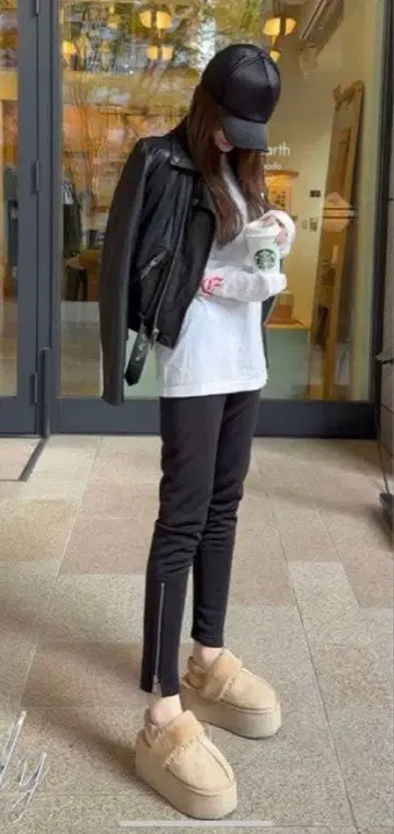 Rady 보아 안감 지퍼 레깅스