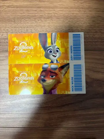 주토피아 카페 티켓풍 클리어 카드 닉 주디