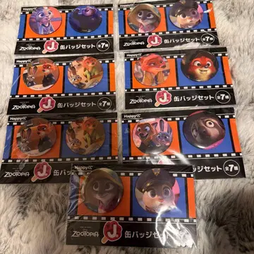 주토피아 캔뱃지 세트