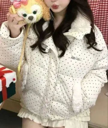 shein 도트 무늬 코듀로이 다운 자켓 snidel Rady