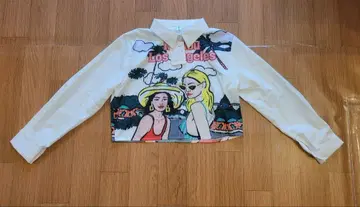 프린트 셔츠 화이트 미사용품