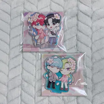 히토토세 꽃 모양 아크릴 스탠드 유리천