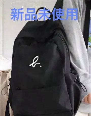 에네스베 agnes b. 블랙 로고 백팩 미사용 새상품