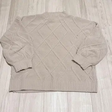 AZUL BY MOUSSY 베이지 케이블 니트 S