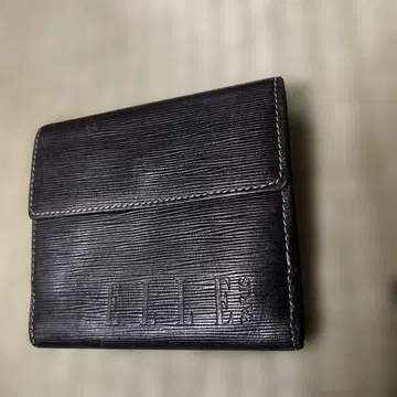 블랙 가죽 3단 폴더형 지갑