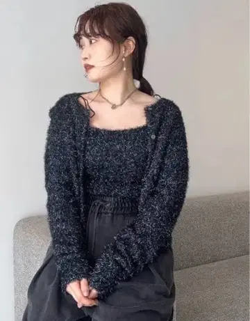 FRAY I.D 페더 라메 니트 앙상블