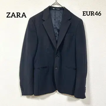 ZARA 네이비 테일러드 자켓 소매 버튼 백 슬릿