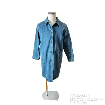 롱 기장 데님 코트 M DENIM&CO.