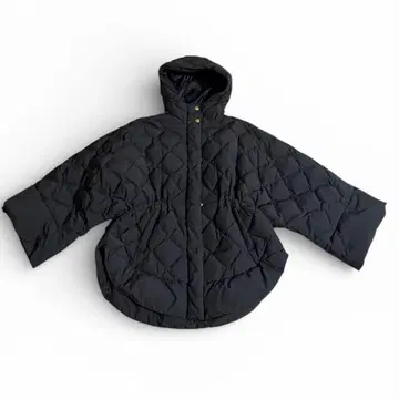 로페 이온 리몬타 퀼팅 판초 다운 자켓 블랙