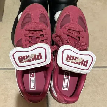 푸마 빨간색 스웨이드 스니커즈