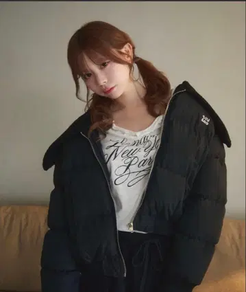 TITTY&CO. 옷깃 보아 퀼팅 다운