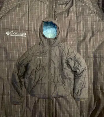 컬럼비아 후디드 푸퍼 재킷 체크 테크