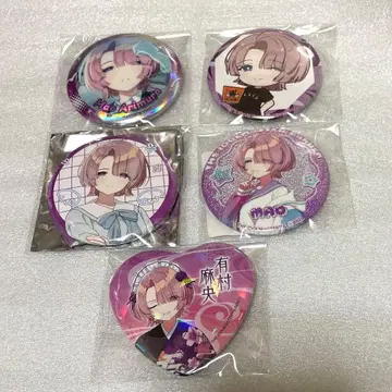 학마스 마오 린넨 캔뱃지 일괄 DMM 스크래치 바쿠단야키