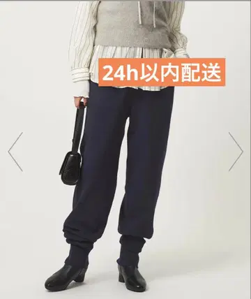 그린 라벨 릴랙싱 조그 니트 팬츠 네이비