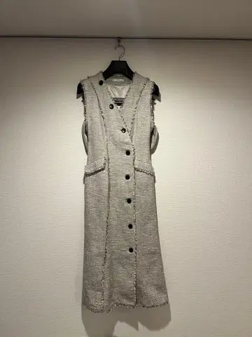 SNIDEL 슬리브리스 롱 원피스 그레이