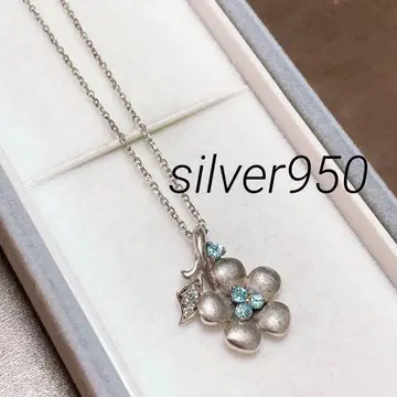 silver950 silver925 목걸이 꽃 플라워