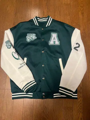 CACTUS JACK 바시티 자켓 다크 그린