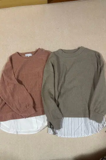 SEASON REASON 레이어드 긴팔 상의 L 2장 세트